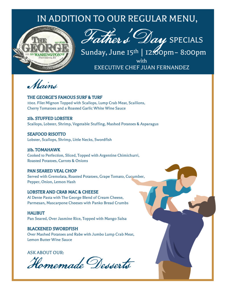 Fathers Day Menu